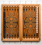 Нарды Подарочные большие 60х60 (коричневая кожа)